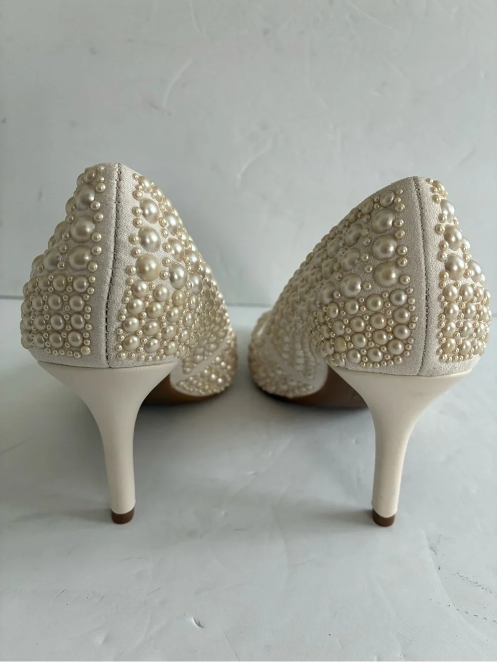 INC International Concept Zitah Pointed Toe Ivory Pearl-Embellished Pump Size 5 - Picture 5 of 8